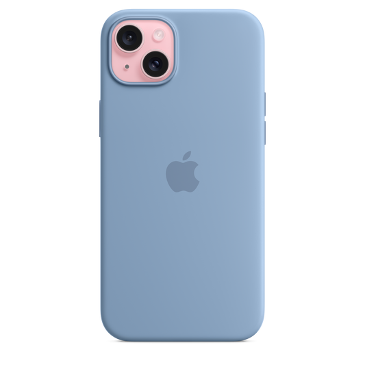 iPhone 15 Plus Silicone Case with MagSafe - Winter Blue