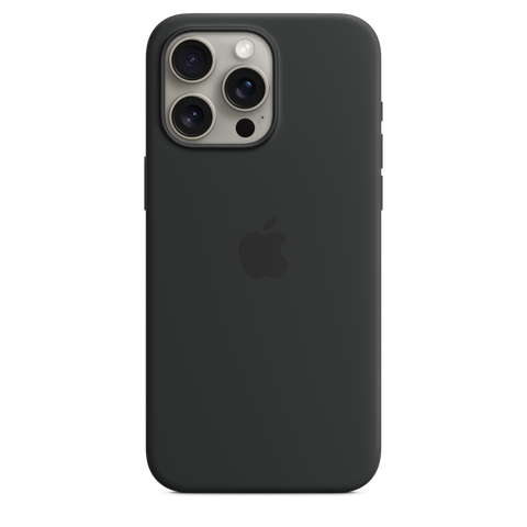iPhone 15 Pro Max Silicone Case with MagSafe - Black