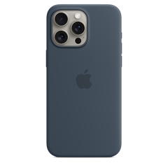 iPhone 15 Pro Max Silicone Case with MagSafe - Storm Blue