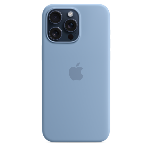 iPhone 15 Pro Max Silicone Case with MagSafe - Winter Blue