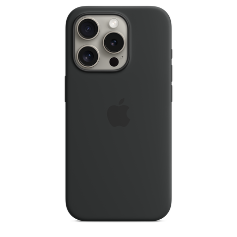 iPhone 15 Pro Silicone Case with MagSafe - Black