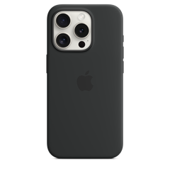 iPhone 15 Pro Silicone Case with MagSafe - Black