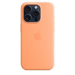 iPhone 15 Pro Silicone Case with MagSafe - Orange Sorbet
