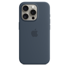 iPhone 15 Pro Silicone Case with MagSafe - Storm Blue