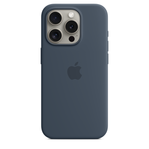 iPhone 15 Pro Silicone Case with MagSafe - Storm Blue