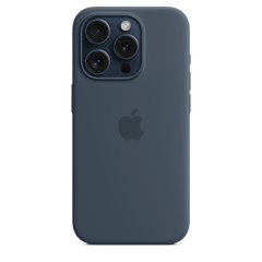 iPhone 15 Pro Silicone Case with MagSafe - Storm Blue