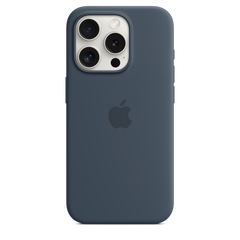 iPhone 15 Pro Silicone Case with MagSafe - Storm Blue
