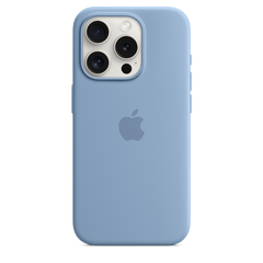 iPhone 15 Pro Silicone Case with MagSafe - Winter Blue