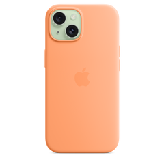 iPhone 15 Silicone Case with MagSafe - Orange Sorbet