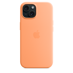 iPhone 15 Silicone Case with MagSafe - Orange Sorbet