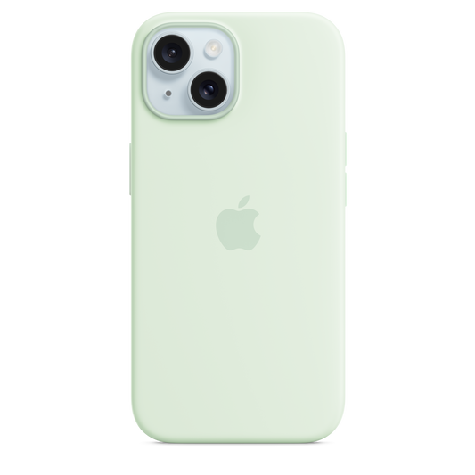 iPhone 15 Silicone Case with MagSafe - Soft Mint