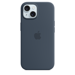 iPhone 15 Silicone Case with MagSafe - Storm Blue