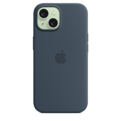 iPhone 15 Silicone Case with MagSafe - Storm Blue