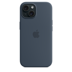 iPhone 15 Silicone Case with MagSafe - Storm Blue