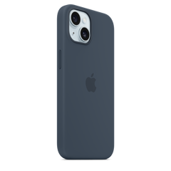 iPhone 15 Silicone Case with MagSafe - Storm Blue