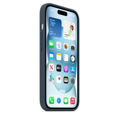 iPhone 15 Silicone Case with MagSafe - Storm Blue