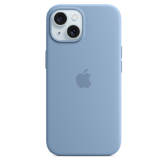 iPhone 15 Silicone Case with MagSafe - Winter Blue