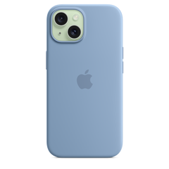 iPhone 15 Silicone Case with MagSafe - Winter Blue