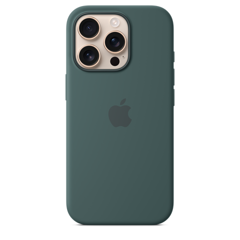 iPhone 16 Pro Silicone Case with MagSafe - Lake Green