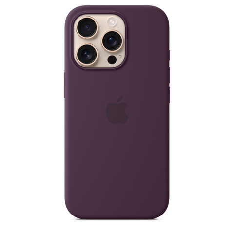 iPhone 16 Pro Silicone Case with MagSafe - Plum