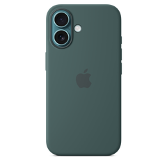 iPhone 16 Silicone Case with MagSafe - Lake Green