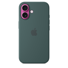 iPhone 16 Silicone Case with MagSafe - Lake Green