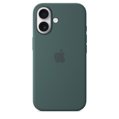 iPhone 16 Silicone Case with MagSafe - Lake Green