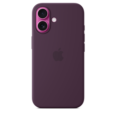 iPhone 16 Silicone Case with MagSafe - Plum