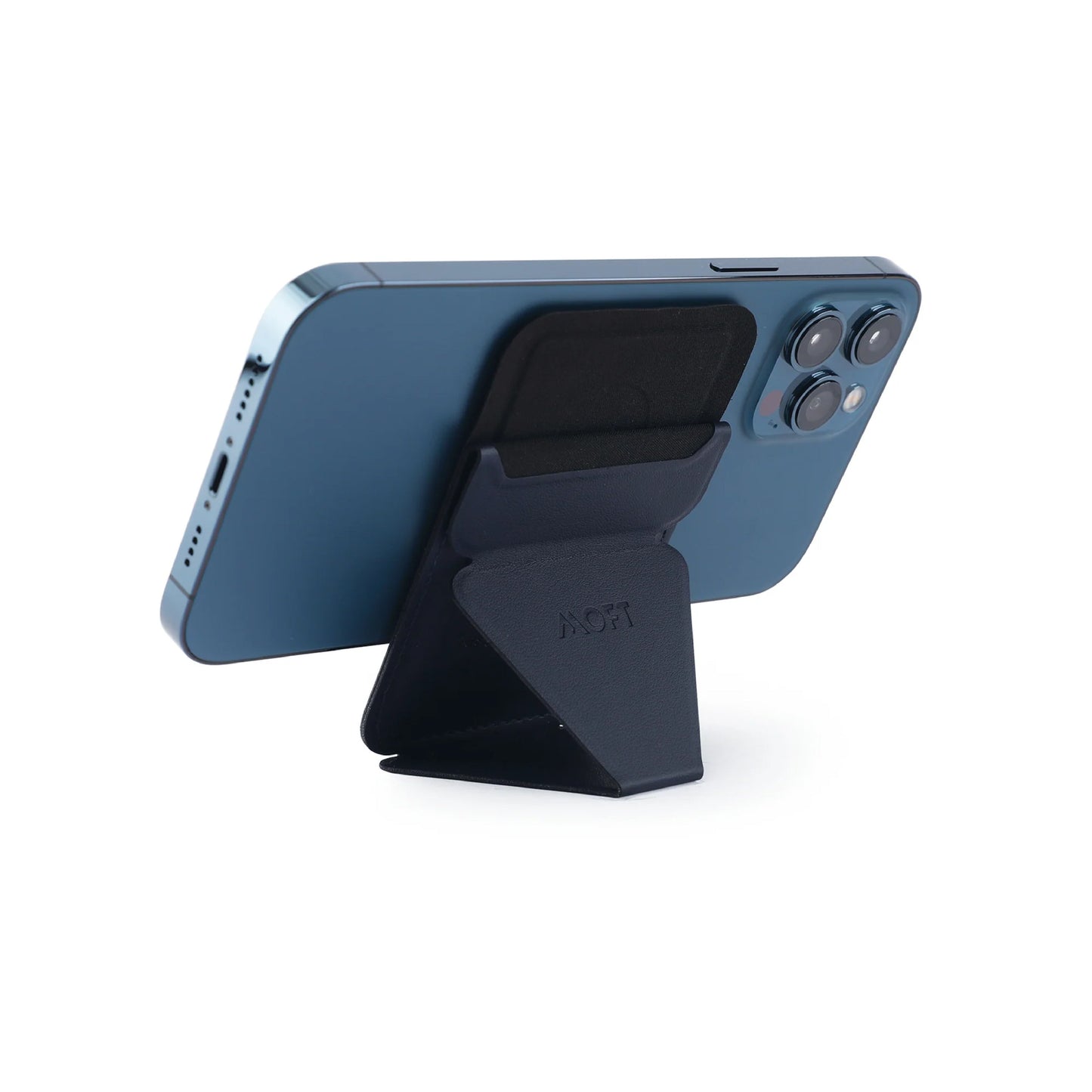 MOFT Snap On Phone Stand & Wallet (Magsafe Compatible) - Oxford Blue