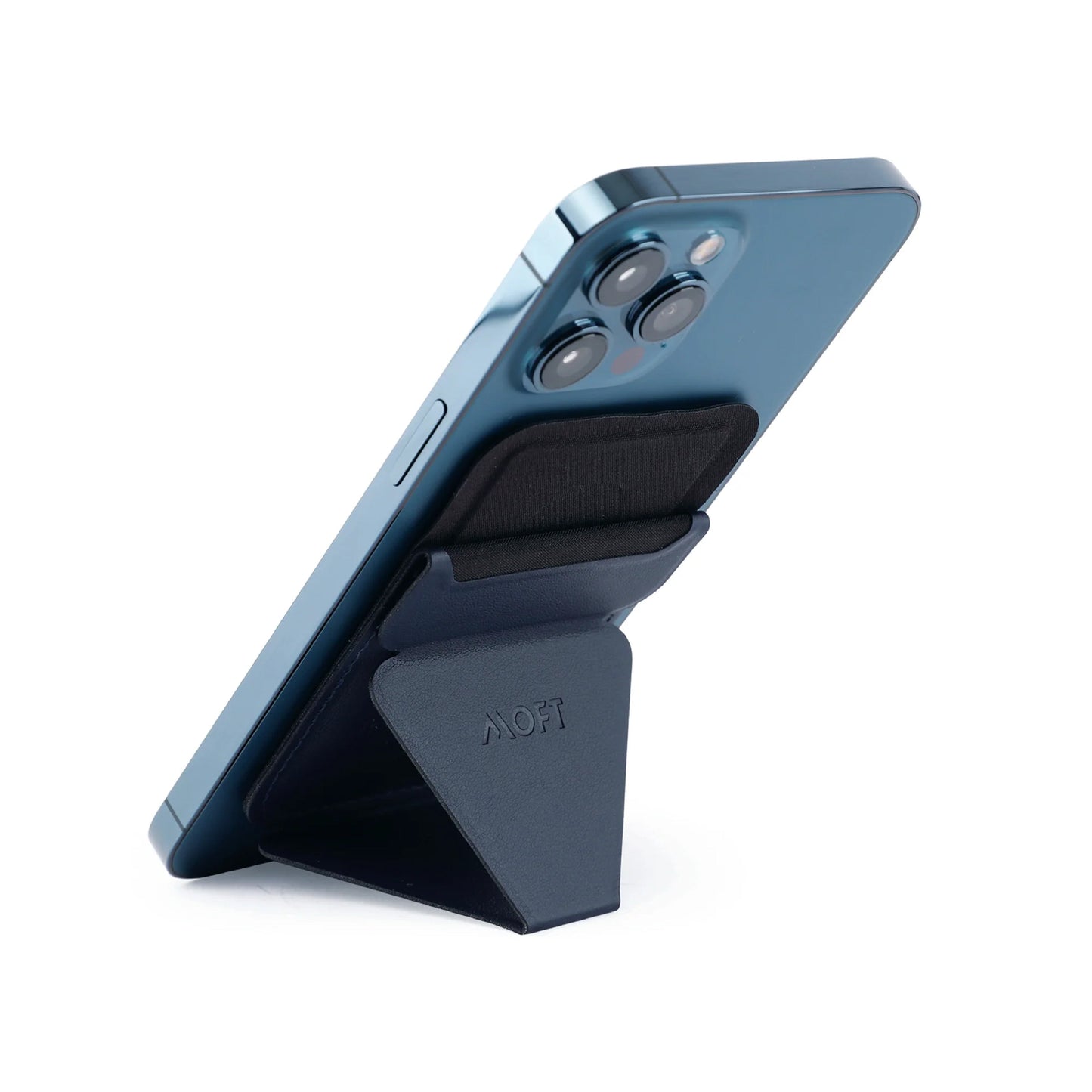 MOFT Snap On Phone Stand & Wallet (Magsafe Compatible) - Oxford Blue