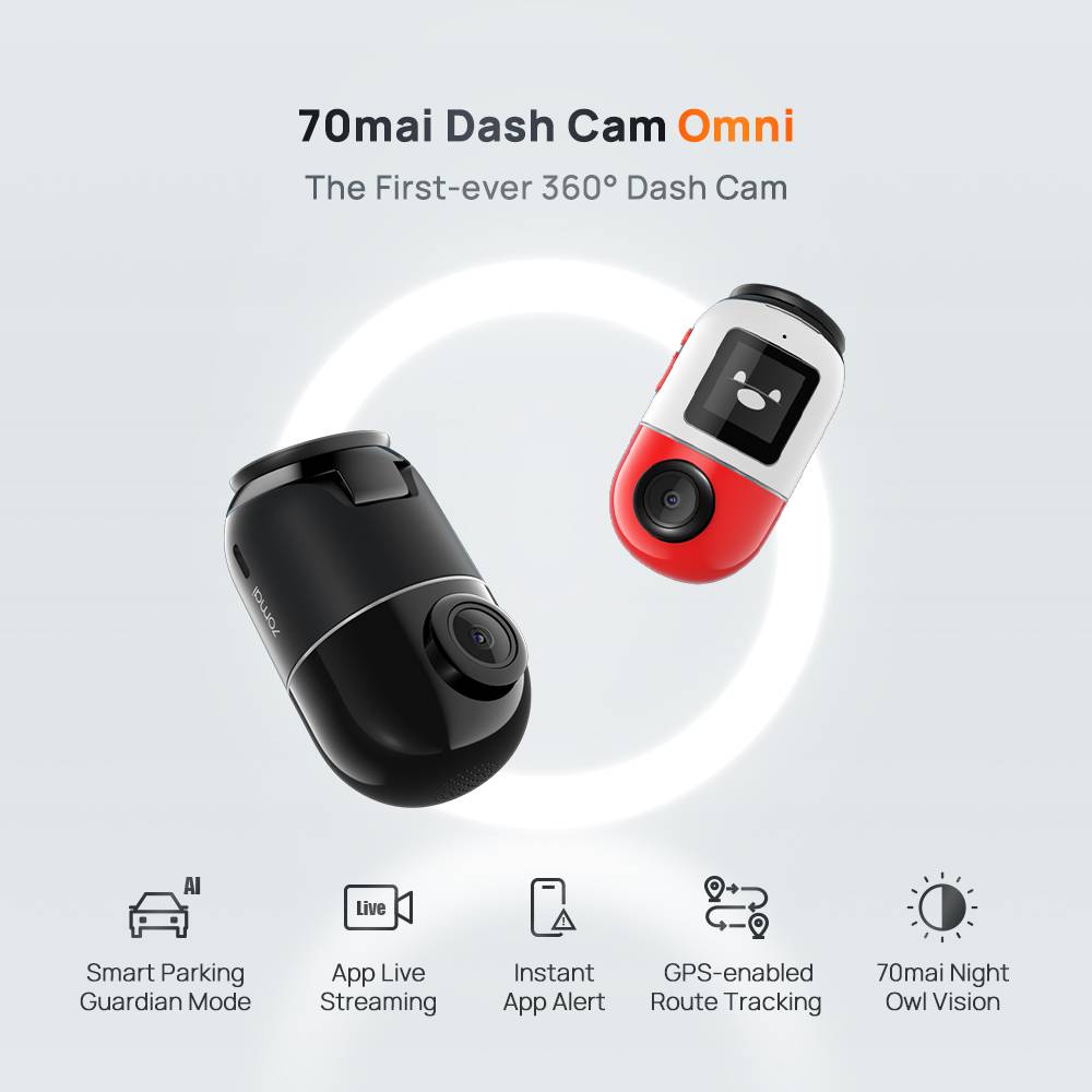 70mai Dash Cam Omni X200 64GB - Black