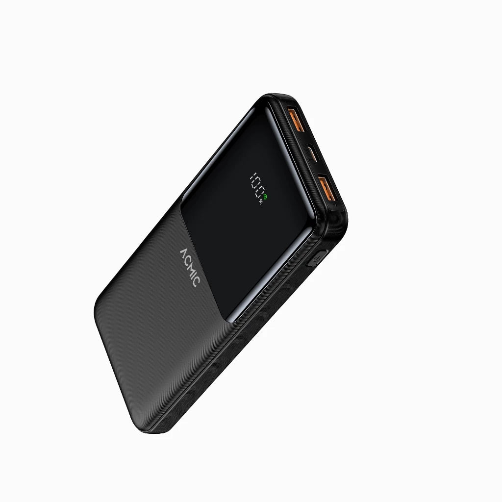 ACMIC 10000mAh powerbank with Digital Screen Display - Black (AP10-07PD PRO (W1086C)