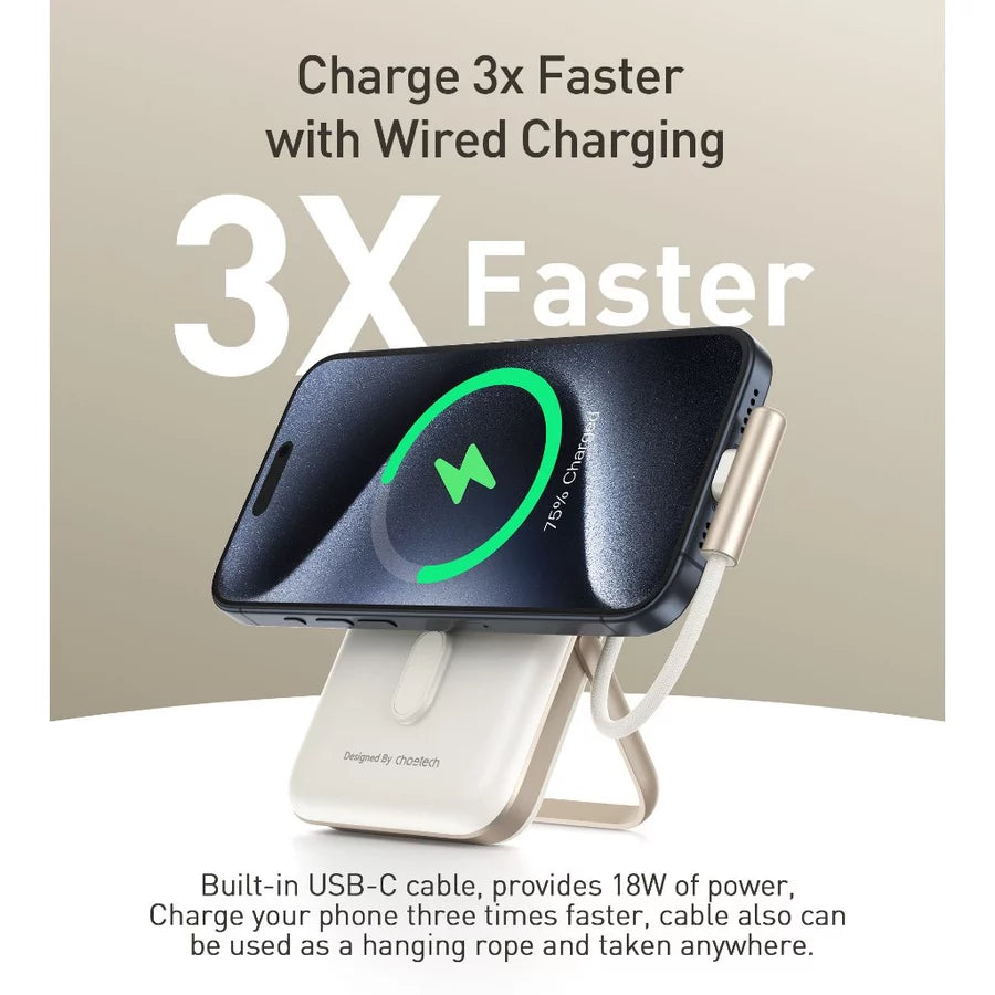 CHOETECH B735-CCWH POWER BANK - WHITE