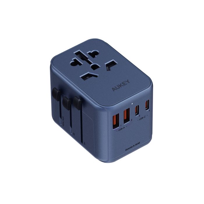 Aukey PA-TA07A 35W Travel Mate Universal Adapter - Blue