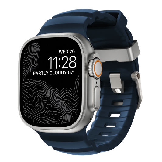 Nomad Apple Watch 49/45/44/42mm (Series SE/Ultra/9/8/7/6/5/4/3/2) Rocky Point Band - Atlantic