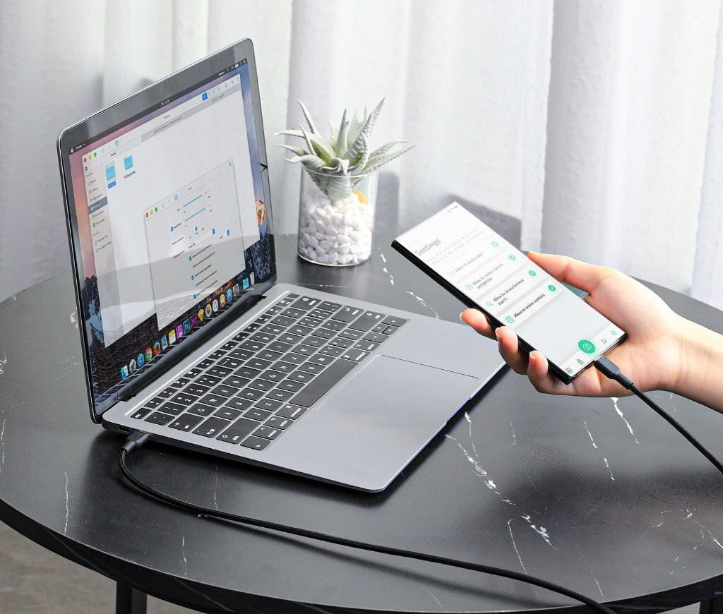 Aukey 1m Nylon Braided USB-C to USB-C Cable - Black