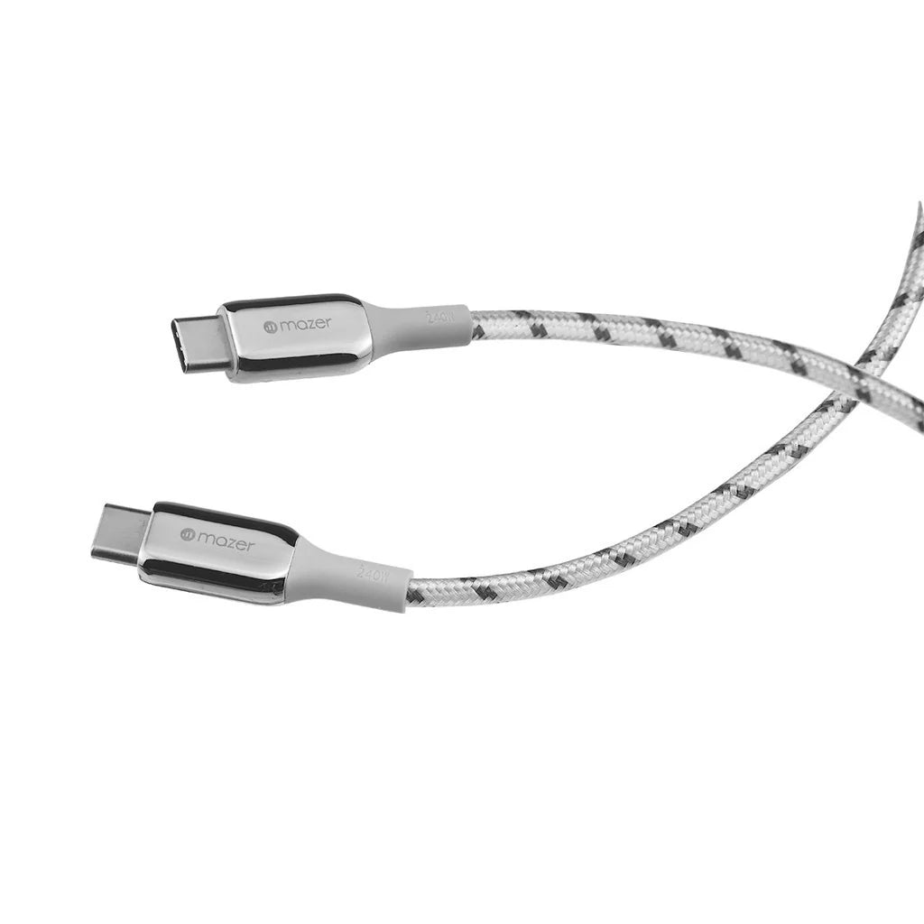 Mazer InfiniteLINK 3 Pro 240W/1.25M USB-C Cable-White