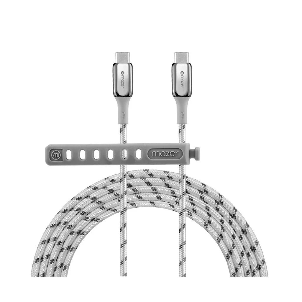 Mazer InfiniteLINK 3 Pro 240W/1.25M USB-C Cable-White