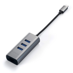 Satechi Type-C 2-in-1 3 Port USB 3.0 Hub with Ethernet - Space Grey