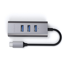 Satechi Type-C 2-in-1 3 Port USB 3.0 Hub with Ethernet - Space Grey