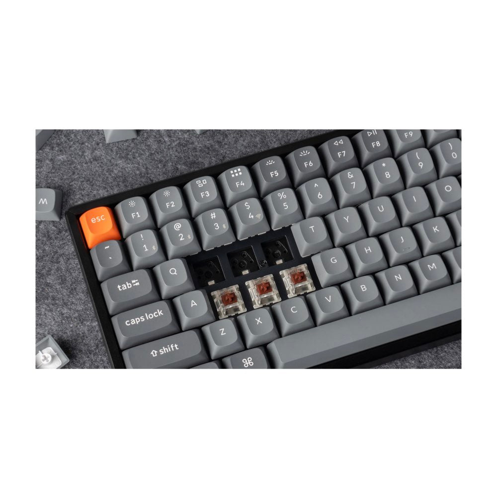 Keychron K2 Max ANSI 75% layout 81 Key  Full Assembled  Banana Switch RGB Backlight Hot-Swap Keychron Super Banana Wireless / Wired / 2.4GHz Normal Profile QMK Custom Keyboard